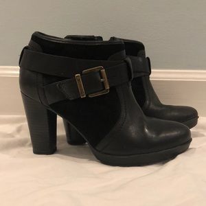 Black heel booties